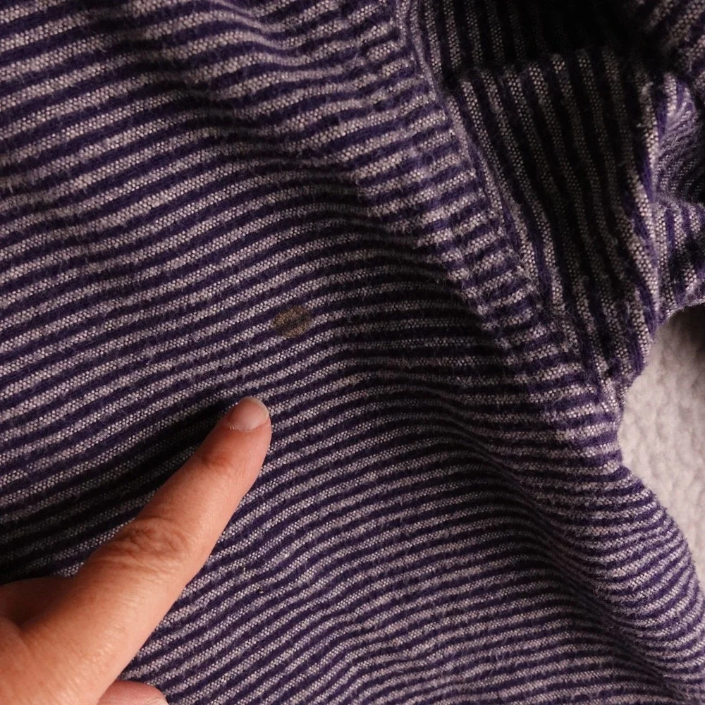 LL Bean Mens Traditional Fit Blue Striped Cotton Button Down Shirt M 511645